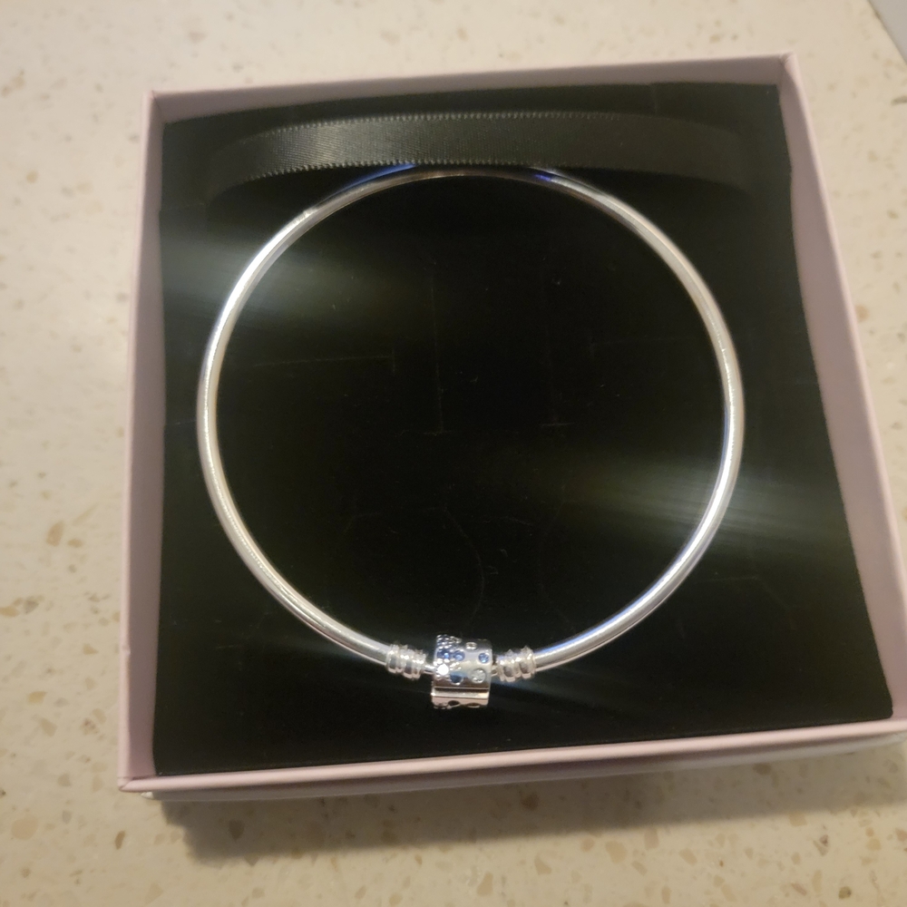 Pandora Silver Bracelet with Blue Accents